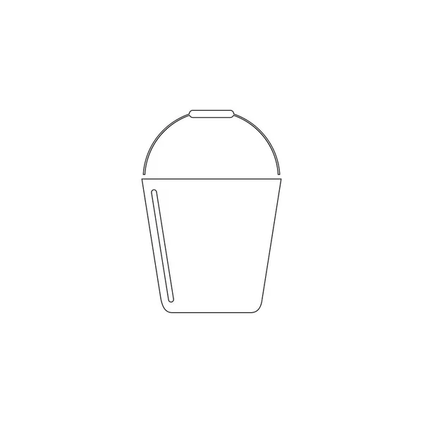 Cubo Ilustración Simple Icono Vector Plano Contorno Símbolo Línea Trazo — Vector de stock