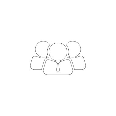 işadamı liderlik vektör simge tasarlamak. basit düz vektör simge tasarlamak. Anahat satırı simgesi - düzenlenebilir kontur