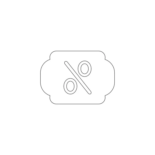 Pourcentage Illustration Simple Icône Vectorielle Plate Symbole Ligne Contour Course — Image vectorielle