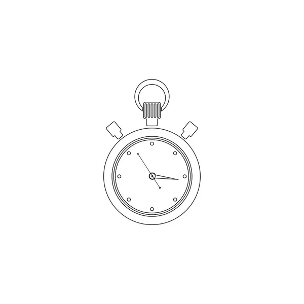 Chronomètre Illustration Simple Icône Vectorielle Plate Symbole Ligne Contour Course — Image vectorielle