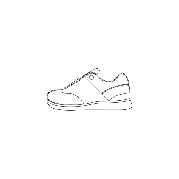 Sepatu Kets Ilustrasi Ikon Vektor Datar Sederhana Outline Line Simbol - Stok Vektor