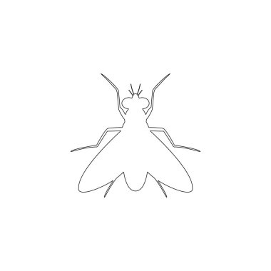 gece güve. basit düz vektör simge tasarlamak. Anahat satırı simgesi - düzenlenebilir kontur