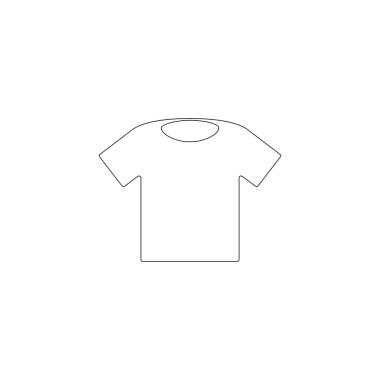 Tshirt. basit düz vektör simge tasarlamak. Anahat satırı simgesi - düzenlenebilir kontur