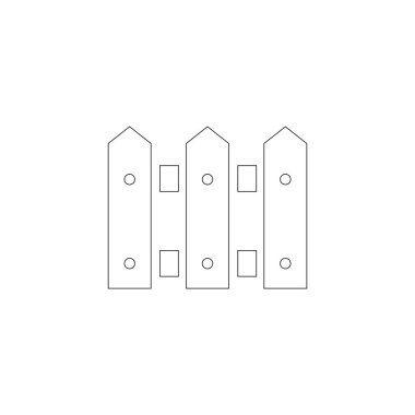 Çit. basit düz vektör simge tasarlamak. Anahat satırı simgesi - düzenlenebilir kontur