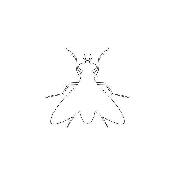 Papillon Nocturne Illustration Simple Icône Vectorielle Plate Symbole Ligne Contour — Image vectorielle