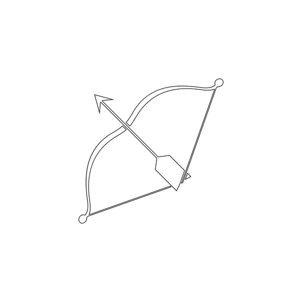 Pfeil Und Bogen Einfache Darstellung Des Flachen Vektorsymbols Umrisssymbol Editierbarer — Stockvektor