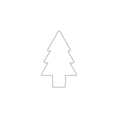 çam ağacı. basit düz vektör simge tasarlamak. Anahat satırı simgesi - düzenlenebilir kontur