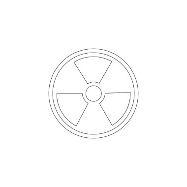 radyasyon. Basit düz vektör simge tasarlamak. Anahat satırı simgesi - düzenlenebilir kontur