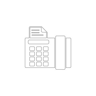 Faks. düz vektör simgesi