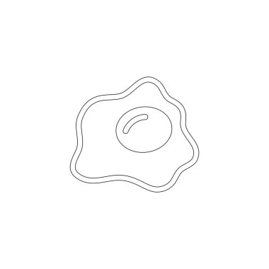 omlet. basit düz vektör simge tasarlamak. Anahat satırı simgesi - düzenlenebilir kontur