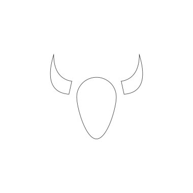 boğa. basit düz vektör simge tasarlamak. Anahat satırı simgesi - düzenlenebilir kontur