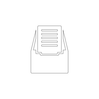Dosya arşivi. basit düz vektör simge tasarlamak. Anahat satırı simgesi - düzenlenebilir kontur