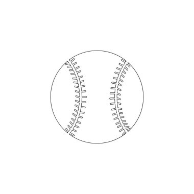 Tenis topu. basit düz vektör simge tasarlamak. Anahat satırı simgesi - düzenlenebilir kontur