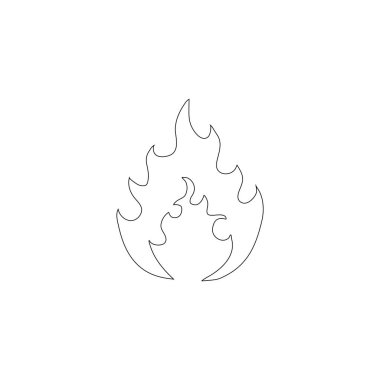 Alev. basit düz vektör simge tasarlamak. Anahat satırı simgesi - düzenlenebilir kontur