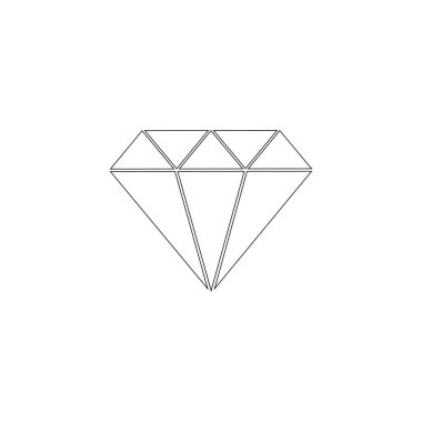Elmas. basit düz vektör simge tasarlamak. Anahat satırı simgesi - düzenlenebilir kontur