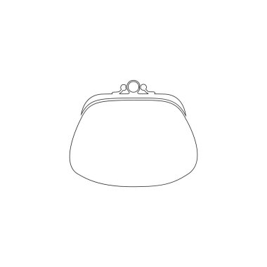 Çanta. basit düz vektör simge tasarlamak. Anahat satırı simgesi - düzenlenebilir kontur