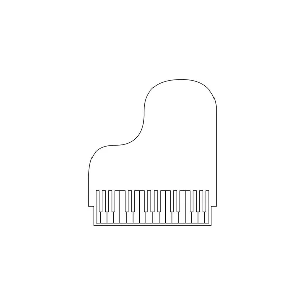 Піаніно Проста Плоска Векторна Іконка Символ Контурного Рядка Змінений Хід — стоковий вектор