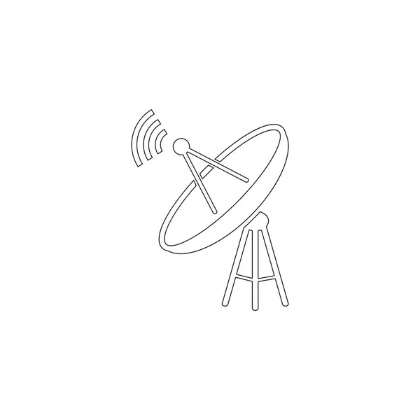 Antenne Illustration Simple Icône Vectorielle Plate Symbole Ligne Contour Course — Image vectorielle