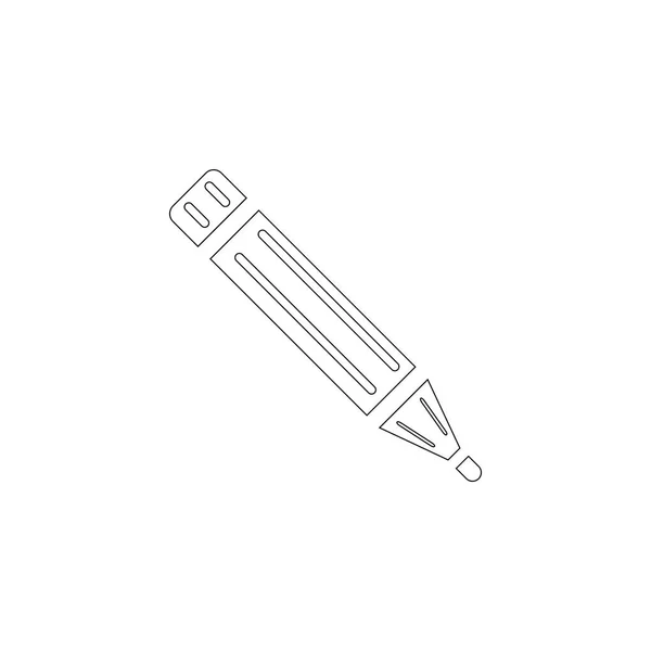 Crayon Illustration Simple Icône Vectorielle Plate Symbole Ligne Contour Course — Image vectorielle