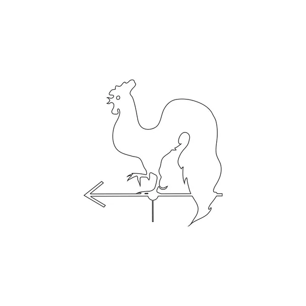 Gallo Delle Paludi Semplice Illustrazione Dell Icona Vettoriale Piatta Linea — Vettoriale Stock
