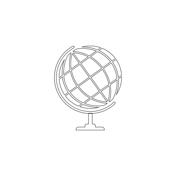 World Globe Simple Flat Vector Icon Illustration Outline Line Symbol — Stock Vector