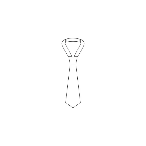 Krawatte Einfache Darstellung Des Flachen Vektorsymbols Umrisssymbol Editierbarer Strich — Stockvektor