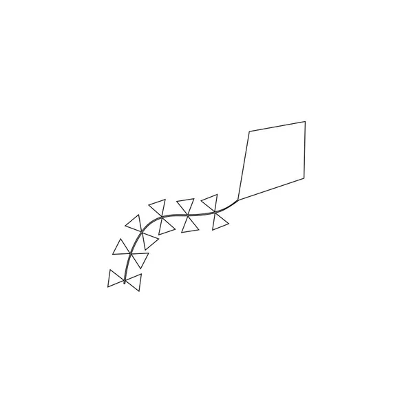 Cerf-volant. icône vectorielle plate — Image vectorielle