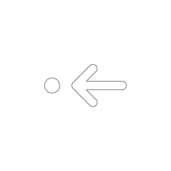 Nyíl Egyszerű Lapos Vector Icon Illusztráció Vonal Szimbólumát Szerkeszthető Stroke — Stock Vector
