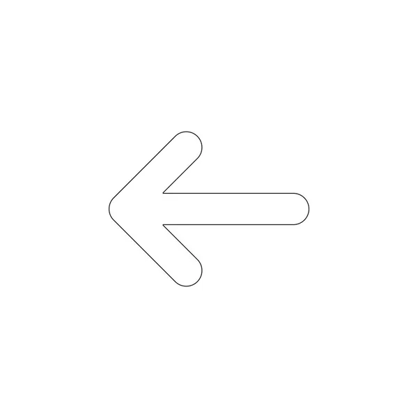 Nyíl Egyszerű Lapos Vector Icon Illusztráció Vonal Szimbólumát Szerkeszthető Stroke — Stock Vector