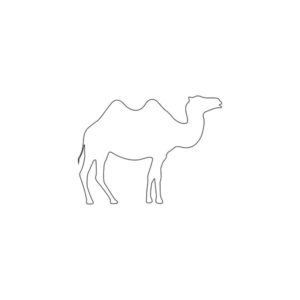 Верблюд Проста Плоска Векторна Іконка Символ Контурного Рядка Змінений Хід — стоковий вектор