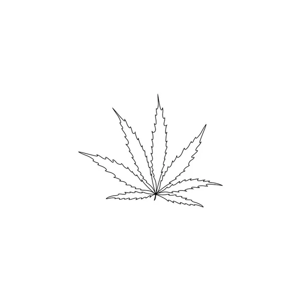 Μαριχουάνα Απλή Επίπεδη Διανυσματικά Εικονογράφηση Εικόνα Γραμμή Σύμβολο Διάρθρωσης Επεξεργάσιμο — Διανυσματικό Αρχείο
