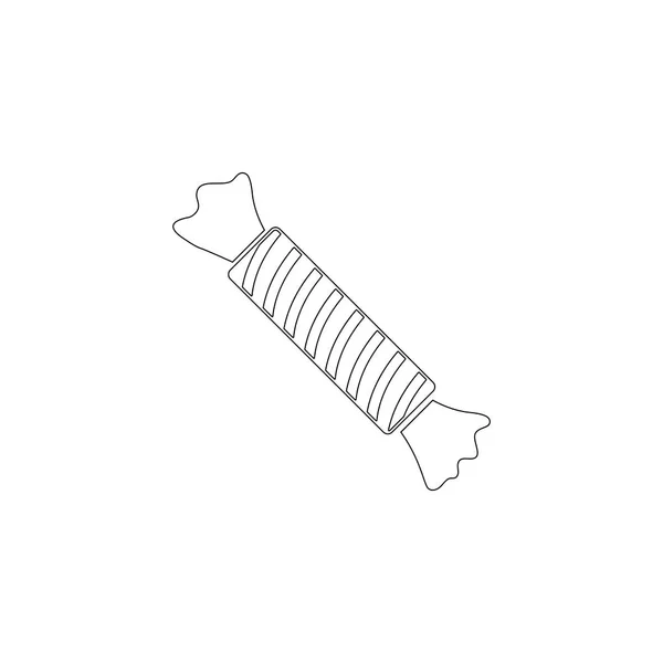 Süßigkeiten Einfache Darstellung Des Flachen Vektorsymbols Umrisssymbol Editierbarer Strich — Stockvektor