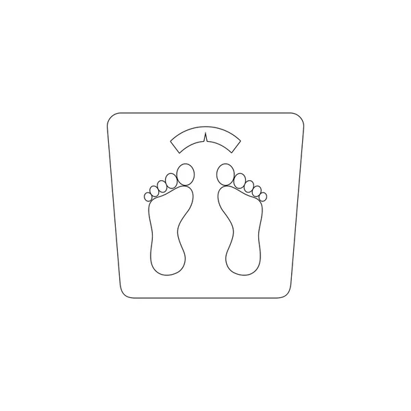 Balança de peso do banheiro. ícone de vetor plano —  Vetores de Stock