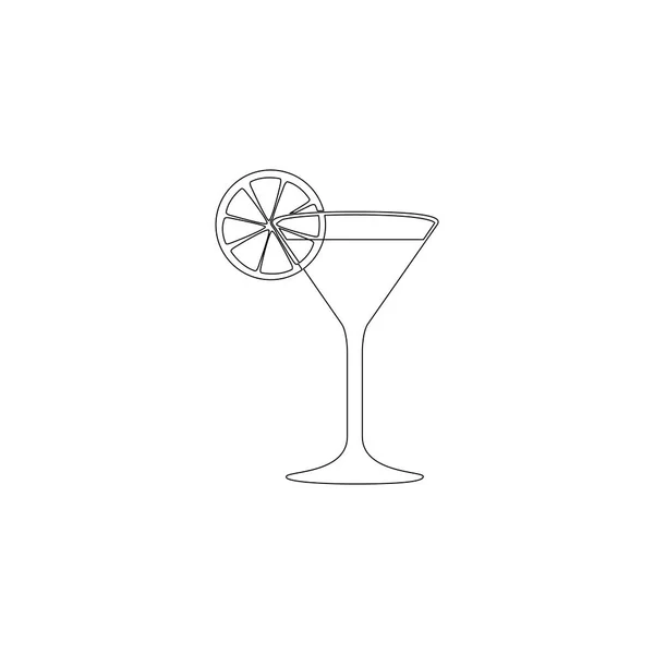 马提尼酒杯 简单的平面矢量图标插图 大纲线条符号 可编辑笔画 — 图库矢量图片