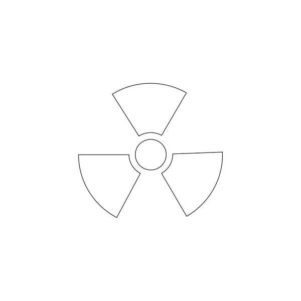 Strahlung Einfache Darstellung Des Flachen Vektorsymbols Umrisssymbol Editierbarer Strich — Stockvektor