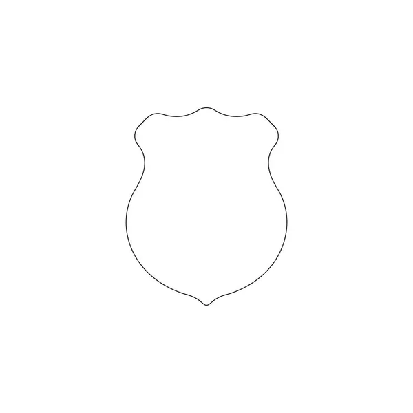 Pajzs Egyszerű Lapos Vector Icon Illusztráció Vonal Szimbólumát Szerkeszthető Stroke — Stock Vector
