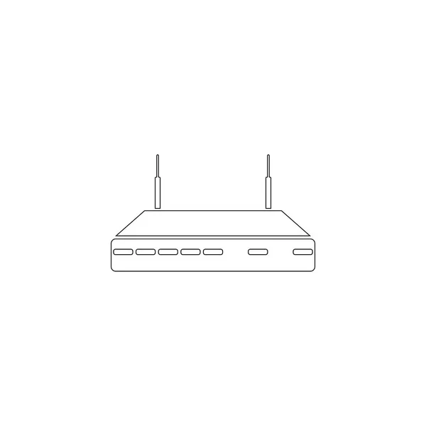 Router Wifi Ilustración Simple Icono Vector Plano Contorno Símbolo Línea — Vector de stock