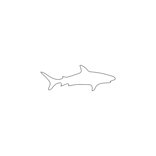 상어입니다 간단한 아이콘 그림입니다 — 스톡 벡터