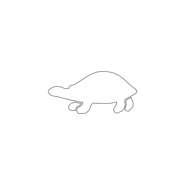 Tortuga Marina Ilustración Simple Icono Vector Plano Contorno Símbolo Línea — Vector de stock