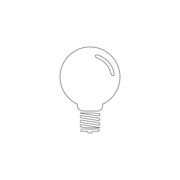 Lampe Illustration Simple Icône Vectorielle Plate Symbole Ligne Contour Course — Image vectorielle