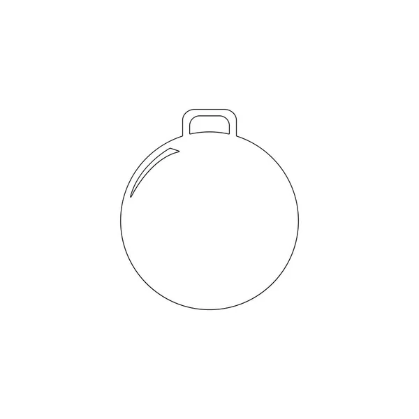 Gewicht Eenvoudige Platte Vector Pictogram Illustratie Overzichtssymbool Lijn Bewerkbare Beroerte — Stockvector