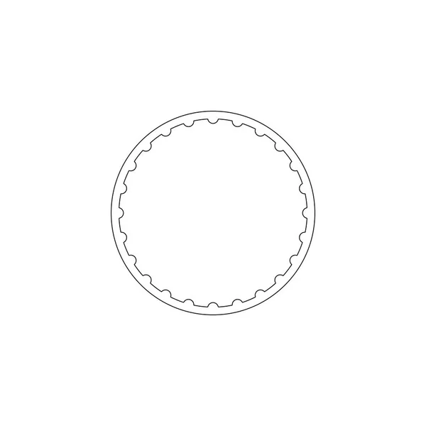 Hula Hoop Gimnástico Ilustración Simple Icono Vector Plano Contorno Símbolo — Vector de stock