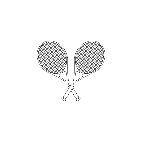 Tenis. basit düz vektör simge tasarlamak. Anahat satırı simgesi - düzenlenebilir kontur