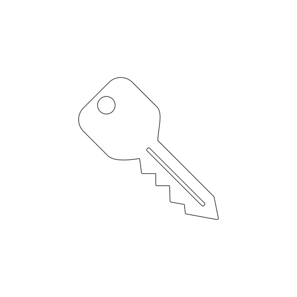 Kulcs Egyszerű Lapos Vector Icon Illusztráció Vonal Szimbólumát Szerkeszthető Stroke — Stock Vector