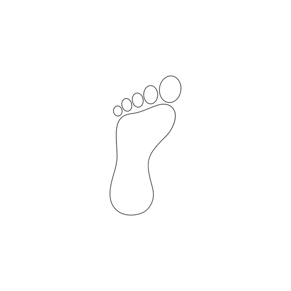 Foot Simple Flat Vector Icon Illustration Outline Line Symbol Editable — Stock Vector
