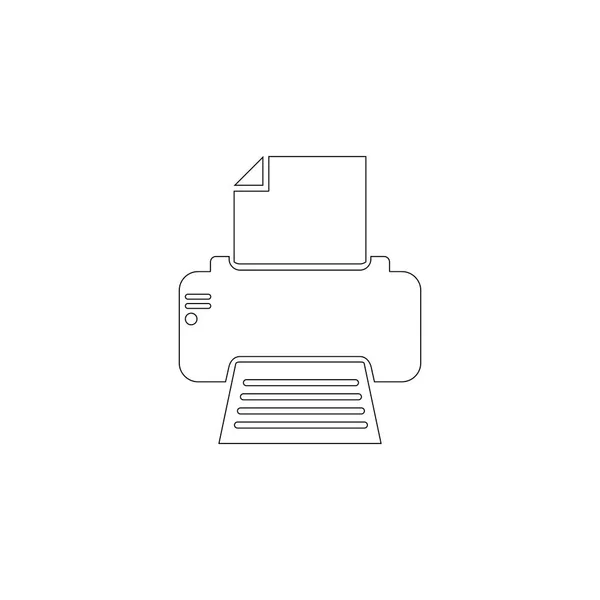 Imprimante Fax Illustration Simple Icône Vectorielle Plate Symbole Ligne Contour — Image vectorielle