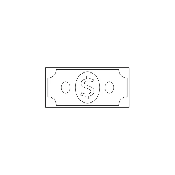 Pénzt Egyszerű Lapos Vector Icon Illusztráció Vonal Szimbólumát Szerkeszthető Stroke Stock Vektor
