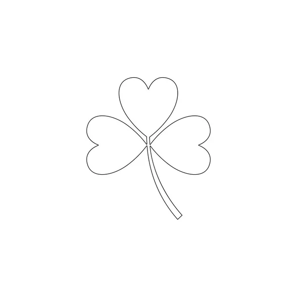 Szerencsés Lóhere Egyszerű Lapos Vector Icon Illusztráció Vonal Szimbólumát Szerkeszthető Stock Illusztrációk