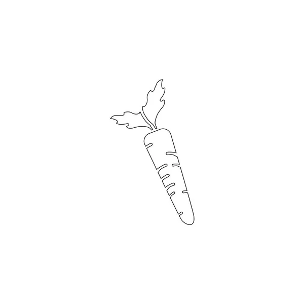 Sárgarépa Egyszerű Lapos Vector Icon Illusztráció Vonal Szimbólumát Szerkeszthető Stroke Stock Illusztrációk