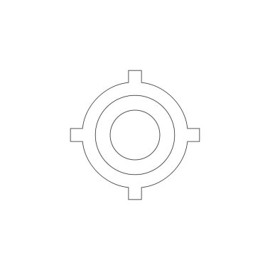 Nişan al. basit düz vektör simge tasarlamak. Anahat satırı simgesi - düzenlenebilir kontur